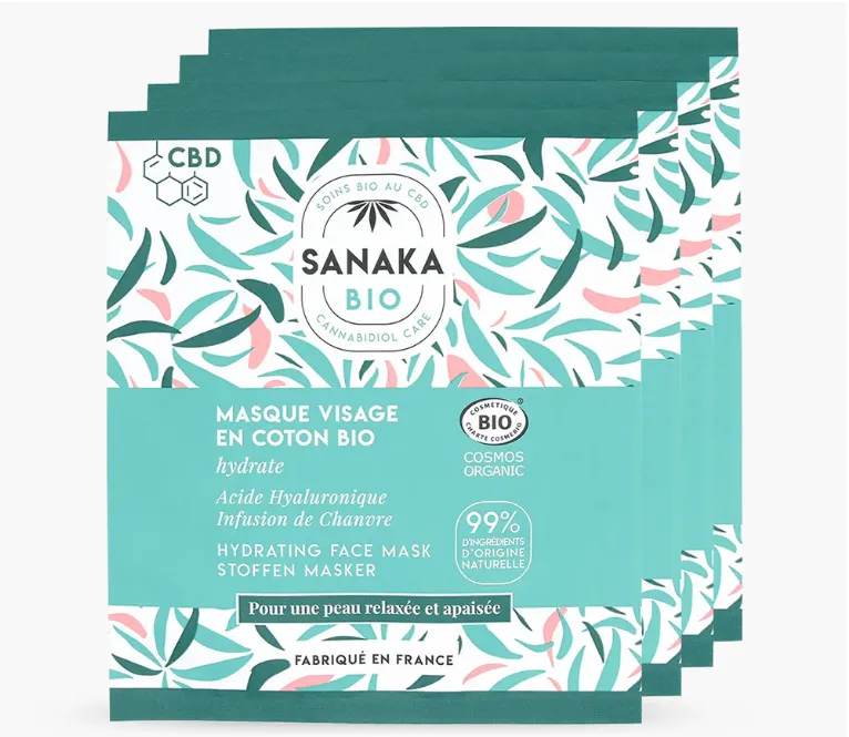 SANAKA BIO Masque visage en coton