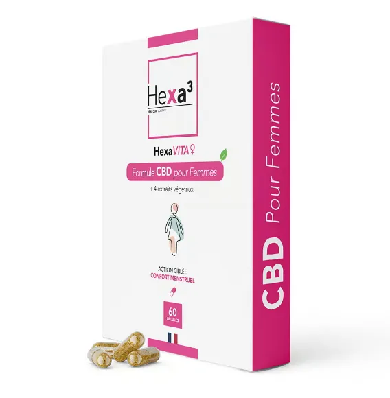 Capsules CBD Confort Menstruel 60 jours Hexa³