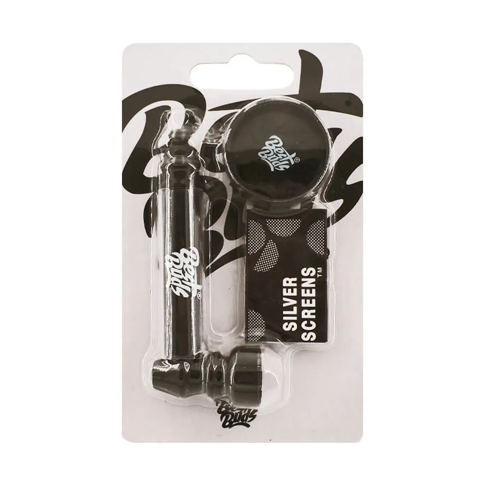 Best Buds Pipe Pipsy en métal noir avec mini broyeur