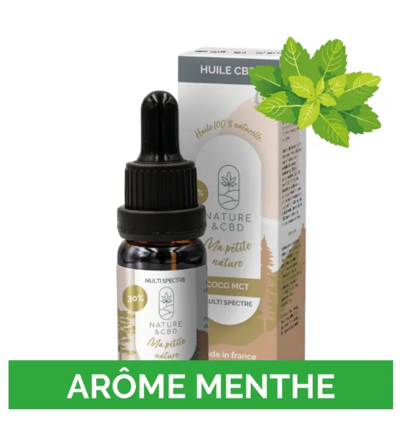 Huile CBD coco à la menthe - Ma Petite Nature 30%