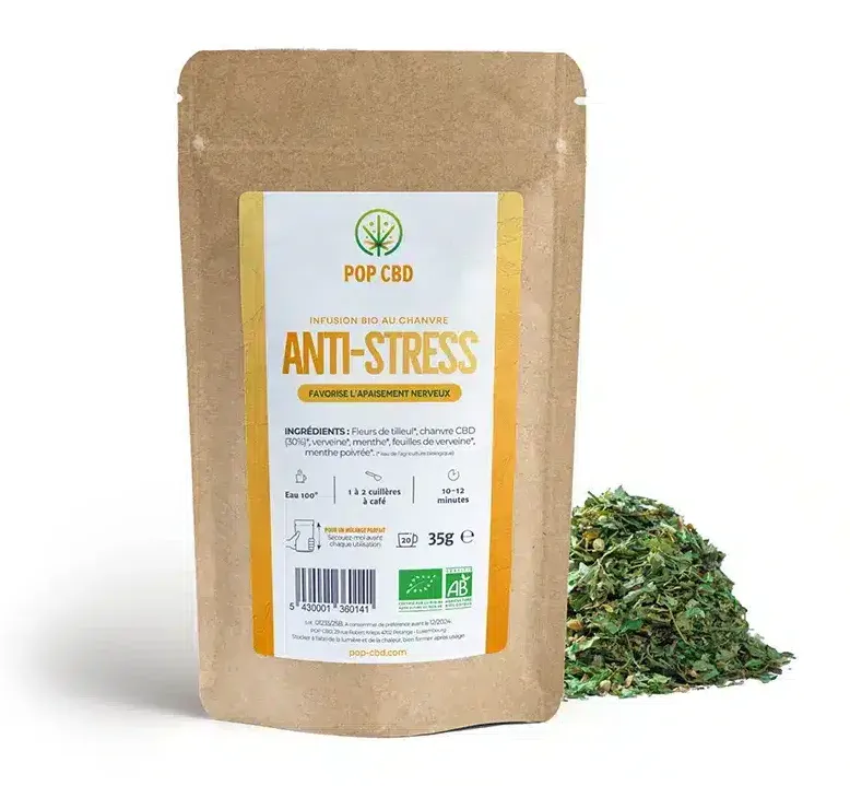 Tisane CBD Bio Anti-Stress -35g - Pop CBD - 1 Sachet