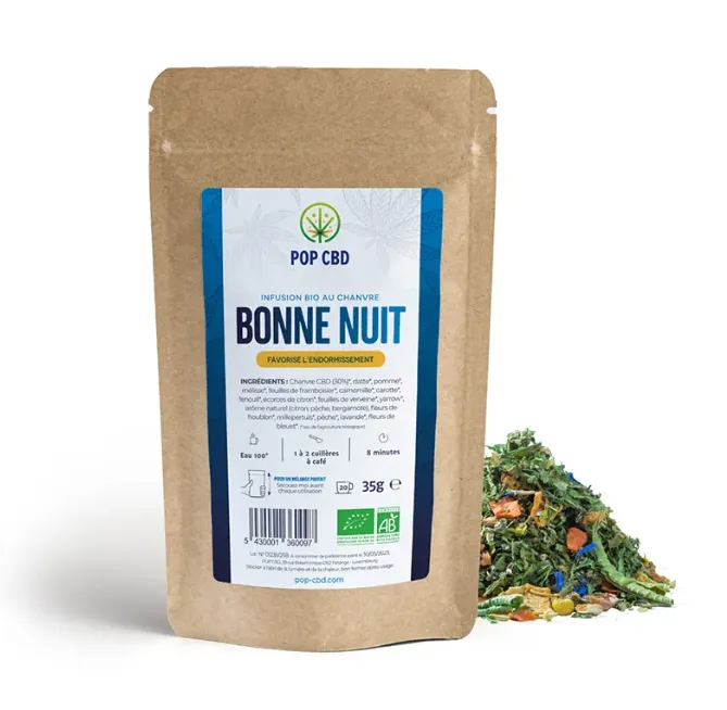 Tisane CBD Bio Bonne nuit 35g