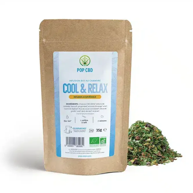 Tisane CBD Bio Cool & Relax - 35g - Pop CBD - 1 Sachet