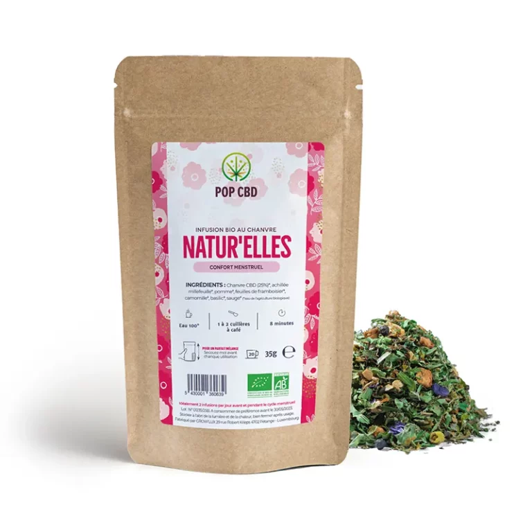 Tisane CBD Natur'elles - Confort Menstruel - 35g - POP CBD - 1 Sachet