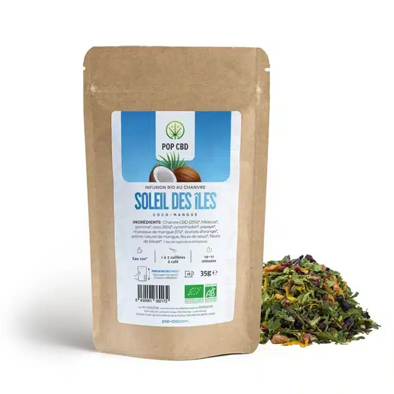 Tisane CBD Bio Soleil des iles 35g - POP CBD - 1 Sachet