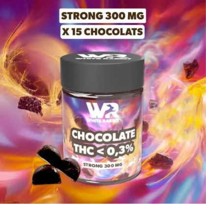 WHITE RABBIT - CHOCOLATE STRONG THC 0,3% (POT DE 15) - 20MG