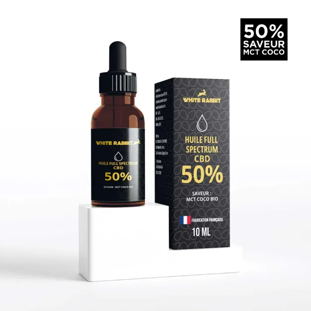 WHITE RABBIT - HUILE CBD FULL SPECTRUM - MTC Coco bio - 50%