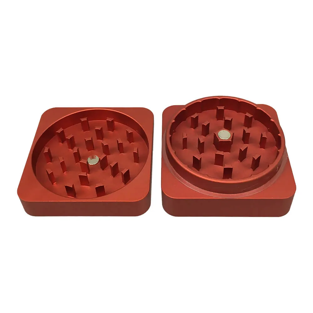 Grinder Best Buds Carrée Aluminium Rouille, 2 parties, 50 mm
